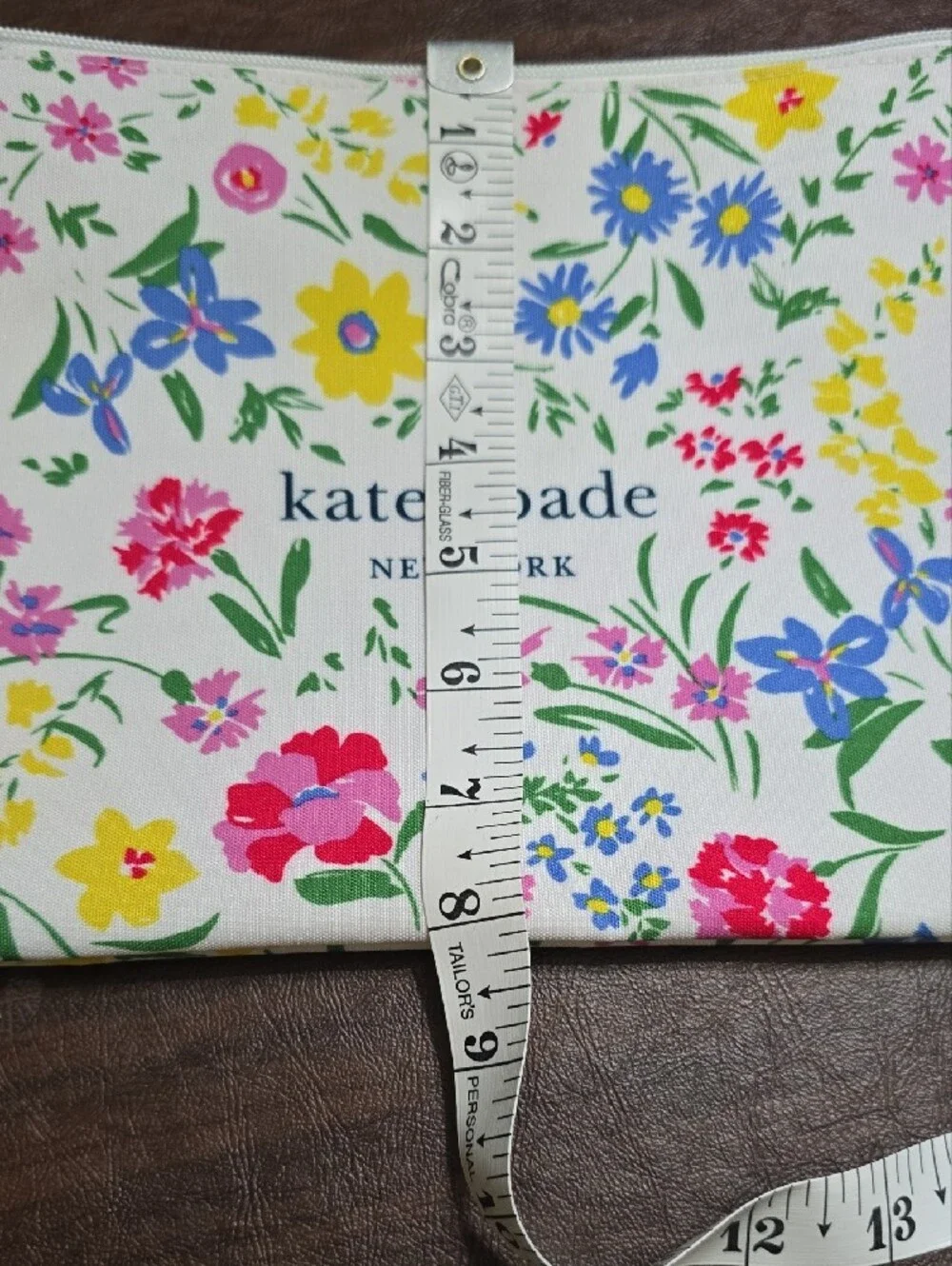 kate spade White Floral Zip Pouch